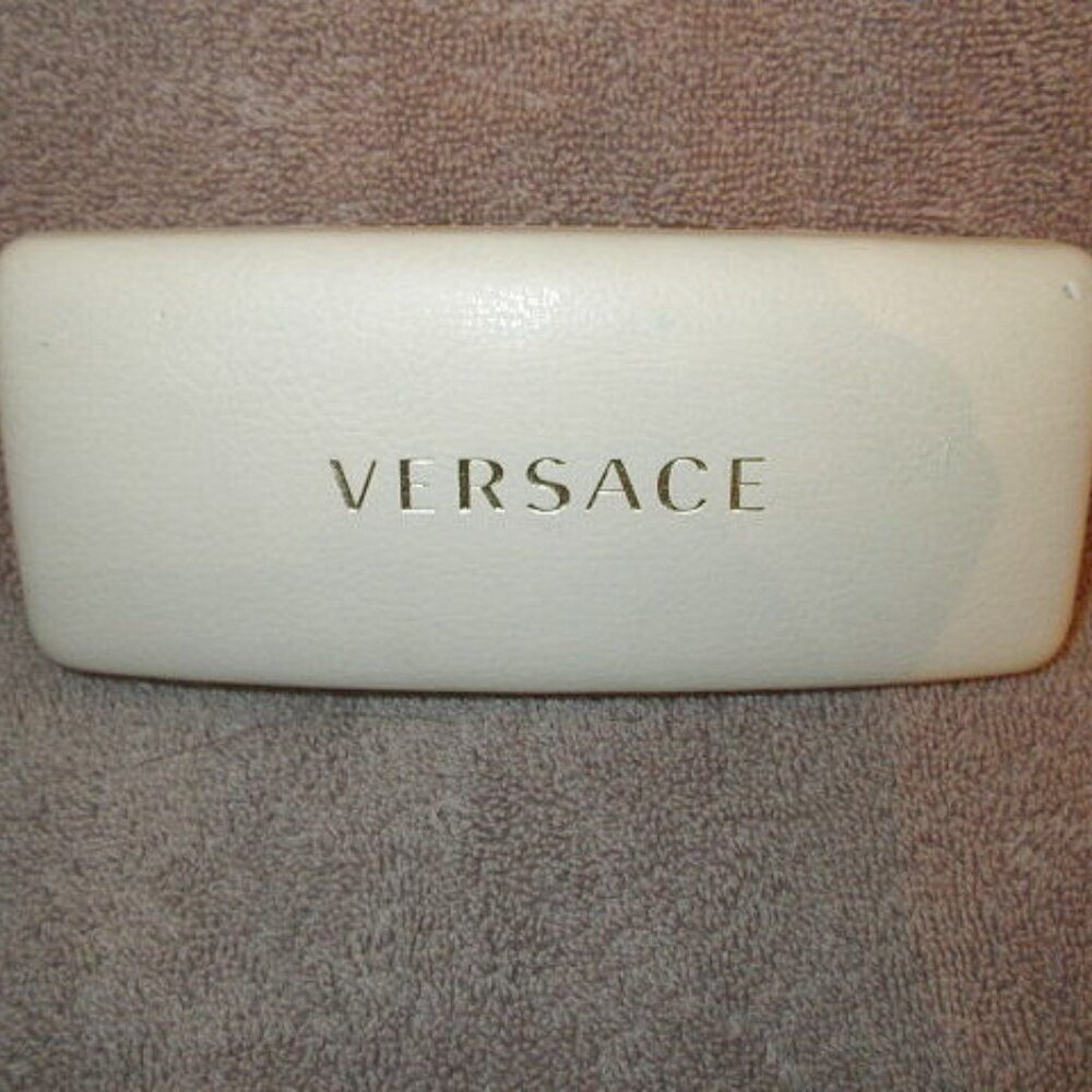 Versace Sunglasses Eyeglasses Case Hard Clamshell Logo Velvet Lined Luxury